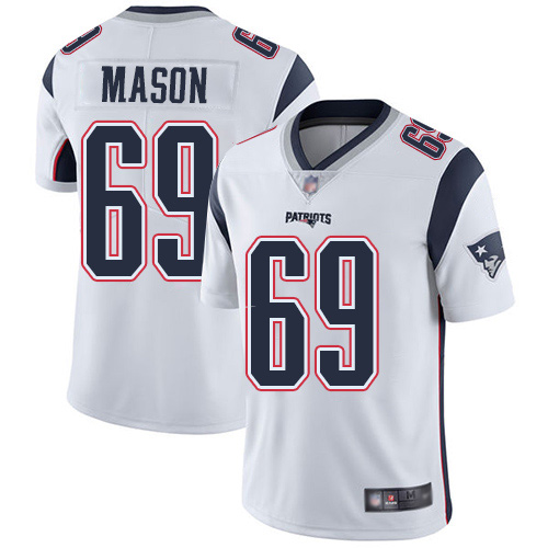 New England Patriots Football #69 Vapor Untouchable Limited White Men Shaq Mason Road NFL Jersey